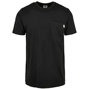 Urban Classics Set van 2 heren Pocket Shirt Organic Cotton, wit + zwart.