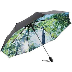 Le Monde du Parapluie, Opvouwbare paraplu voor dames en heren, zwart, automatisch openen, windbestendig, 60 cm