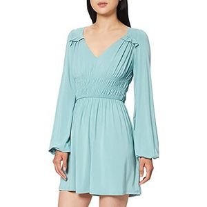 NA-KD Casual mini-jurk voor dames met opvallende tailleband, Groen