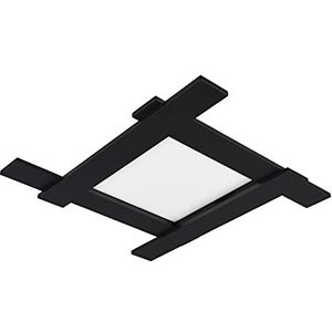 Trio Leuchten Belfast LED plafondlamp metaal zwart mat met 4 x 3,5 + 18 W LED, dimbaar, 675510532