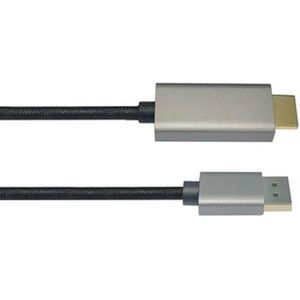 Brightium Adaptateur DisplayPort vers HDMI, mâle vers mâle, 4K, compatible vidéo et audio, idéal pour connecter des appareils à des écrans ou téléviseurs.