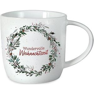 Grafik-Werkstatt Koffiemok met spreuk 300 ml | kerstmok van porselein | Heerlijk Kerstmis