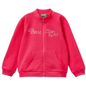 United Colors of Benetton Pull Cardigan Filles et Filles, Rouge Magenta 34L, 116