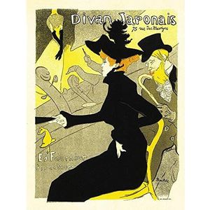 Wee Blue Coo Parijs Toulouse-Lautrec Japanse Concert Poster, 30,5 x 40,6 cm
