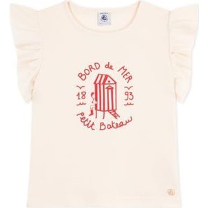 Petit Bateau A0d36 T-shirt voor meisjes (1 stuk), ECRU, 6 jaar