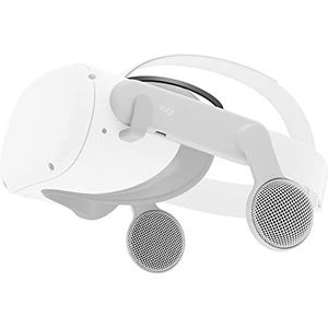 Logitech Chorus VR Meta Quest 2 Off-ear hoofdtelefoon, ontworpen voor gaming en fitness VR, lichtgewicht, meeslepende audio voor buiten, flip to mute, USB-C Passthrough - wit