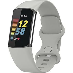 Wownadu Compatibel met Fitbit Charge 5 armband, sportieve siliconen armband voor heren en vrouwen, voor Charge 5 Special Edition accessoires (geen horloge), maat S/L