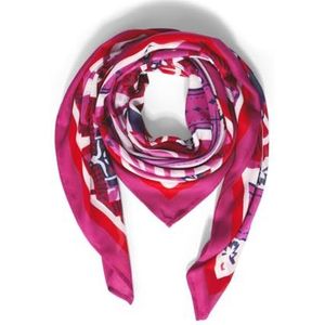 Street One A572429 bedrukte sjaal voor dames, Roze magnolia