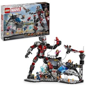 LEGO Marvel The Battle of Captain America: Civil War - bouwspel met 8 minifiguren van superhelden Avengers waaronder Iron Man - bouwvliegtuig - cadeau-idee voor jongens vanaf 10 jaar 76314