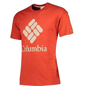 Columbia Lodge Logo T-shirt voor heren, Carnelian Rood
