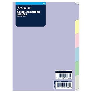 Filofax Index A5 Pastel 6 blanco tabbladen