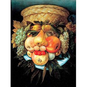 Giuseppe Arcimboldo groenten en fruit, wanddecoratie, 30,5 x 40,6 cm