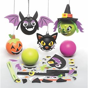 Baker Ross FE754 Decoratieve ballen voor kinderen, motief: Halloween, 6 stuks, Halloween, decoratie voor kinderen, creatieve vrije tijd voor kinderen