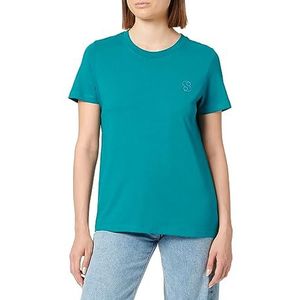 s.Oliver T-shirt à manches courtes pour femme, bleu/vert, 46