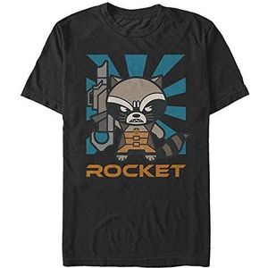 Marvel GOTG Klassiek T-shirt met korte mouwen Kawaii Rock, zwart, XXL, SCHWARZ