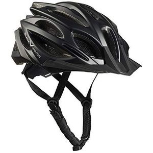 BLACK CREVICE Fietshelm voor volwassenen, fietshelm voor dames en heren, MTB-helm, ademende fietshelm, in grootte verstelbaar (zwart, S/M (54-58 cm)