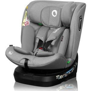 LIONELO Brave i-Size Autostoel Autostoeltje 360° Draaibaar, voor Kinderen 40-150 cm, Voorwaarts en achterwaarts montage, ISOFIX un TopTether, Verstelbare rugleuning, Zijbescherming R129 (GREY STONE)