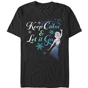 Disney Frozen-Let It Go Now Organic T-shirt met korte mouwen, zwart, M, SCHWARZ