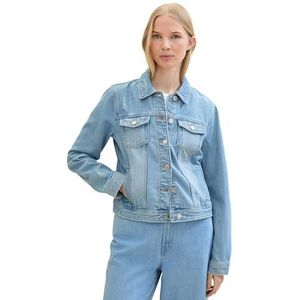 TOM TAILOR 1041483 jeansjas voor dames (1 stuk), 10151 - Light Stone Bright Blue Denim