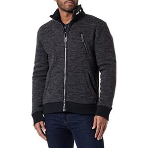 TOM TAILOR Heren Sweatshirt 30860 - Zwart Streaky Inject, L, 30860 - Zwart Streaky Inject