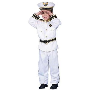 Dress Up America Marine Admiraal kostuum wit schip kapitein uniform voor kinderen boot kapitein kostuum jongens meisjes