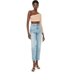 Trendyol Jeans Taille Haute Bootcut Et Évasés Femme, bleu, 40