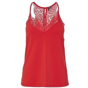 Vero Moda Vmana S/L Lace Top GA Noos Femme, Goji Berry., S