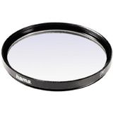 Hama UV-filter (UV-bescherming en bescherming, 2x compensatie, antireflecterende behandeling, voor 49 mm cameralens, O-Haze, behandeld) zwart