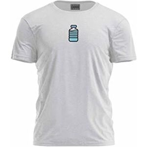 Bona Basics, Imprimé Numériquement, T-Shirt Basique pour Homme, 70% Coton, 30% Polyester, Gris, Décontracté, Hauts pour Homme, Taille: S, Gris, S