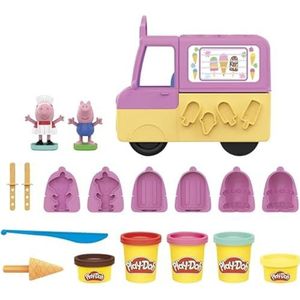 Play-Doh Peppa Pig en de ijswagen, met Peppa, George en 5 potten modelleerpasta vanaf 3 jaar