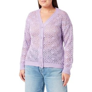 SIDONA Cardigan en tricot pour femme 10426983-SI01, lilas, XXL, lilas, XXL