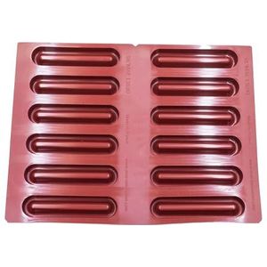 Maé - Easy Taartvorm Finger 12 cellen - Premium anti-aanbaklaag siliconen - zacht, gemakkelijk en schoon te verwijderen - Gebruik -45°C / +280°C - 63ml
