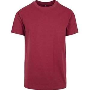 Build Your Brand Heren-T-shirt met ronde hals - Basic top voor heren - Verkrijgbaar in vele kleuren - Maten XS tot 5XL, Bordeaux