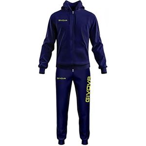 Givova Trainingspak Koning Unisex, blauw/neongeel