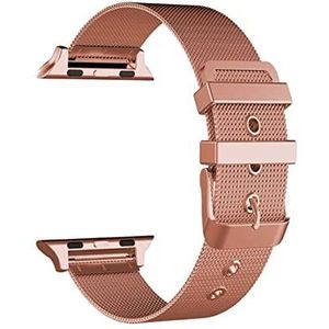 Cool armband voor Apple Watch Series 1 / 2 / 3 / 4 / 5 / 6 / 7 / SE (38 / 40 mm) metaal roségoud