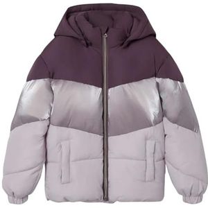 NAME IT Nkfmille Block Foil Noos gewatteerde jas voor meisjes, Arctic Dusk