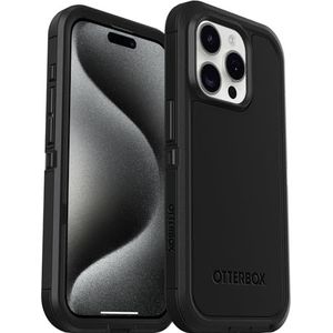 OtterBox Defender XT beschermhoes voor iPhone 15 Pro met MagSafe, schokbestendig, valbescherming, robuust, ondersteunt 5 x meer vallen dan militaire standaard, zwart