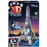 Ravensburger 3D-puzzel, Disney Eiffeltoren, met ledlampen, 216 stukjes, aanbevolen leeftijd 10+, hoogwaardige Ravensburger puzzel, 12520 3