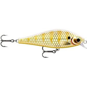 Rapala - Visaas Super Shadow Rap – vismateriaal met geïntegreerde slab – zoetwateraas – zwemdiepte 0,9 – 1,2 m – 11 cm / 38 g – gemaakt in Estland – Pearl Ghost Gold