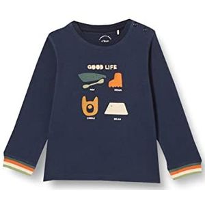 s.Oliver T-shirt unisexe à manches longues pour bébé, bleu foncé, 92