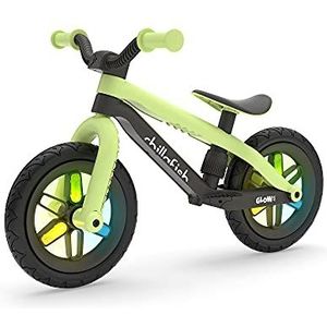 Chillafish BMXie Glow lichte fiets met lichtgevende wielen, voor kinderen van 2 tot 5 jaar, lekvrije rubberen banden, verstelbare zitting zonder gereedschap