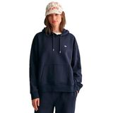GANT Shield Hoodie Sweatshirt met capuchon voor dames, Nachtblauw.