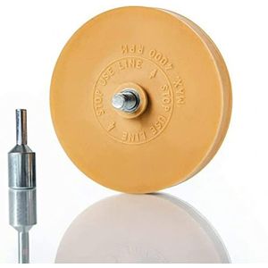 BenBow Gomme pour film 90 mm avec adaptateur parfum vanille – Perceuses courantes, visseuses sans fil, ponceuses droites – Enlever les films décoratifs, les bandes décoratives et les résidus de colle