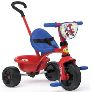 Smoby - Be Fun driewieler - Spidey - Uitbreidbaar van 15 maanden tot 3 jaar - 3 standen verstelbare ouderhengel - Veiligheidsgordel