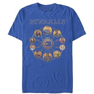 Marvel The Eternals Unisex T-shirt met korte mouwen, goud, Bright Blue, M, Helder blauw