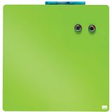 Nobo - Gekleurd mini-magneetbord zonder frame, vierkant formaat, droog uitwisbaar, wandbevestigingen, huis/kantoor, 360 x 360 mm, groen, 1903773