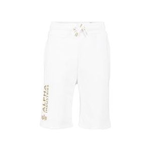aplha industries Ai Foil Print bermuda voor heren, wit/goudgeel