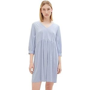 TOM TAILOR Robe pour femme, 33768 - Design géométrique bleu, 48