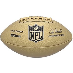 Wilson NFL DUKE METALLIC EDITION American Football, Gemengd leer, Officiële maat, Goud, WTF1826XB