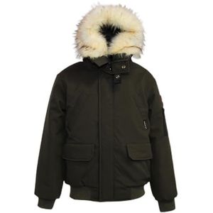 REDSKINS JUNIOR Parka fleece, thermische jas, warme kleding, waterdichte jas, kinderen, jongens, meisjes, model MIAMI 7813, groen, maat 10 jaar